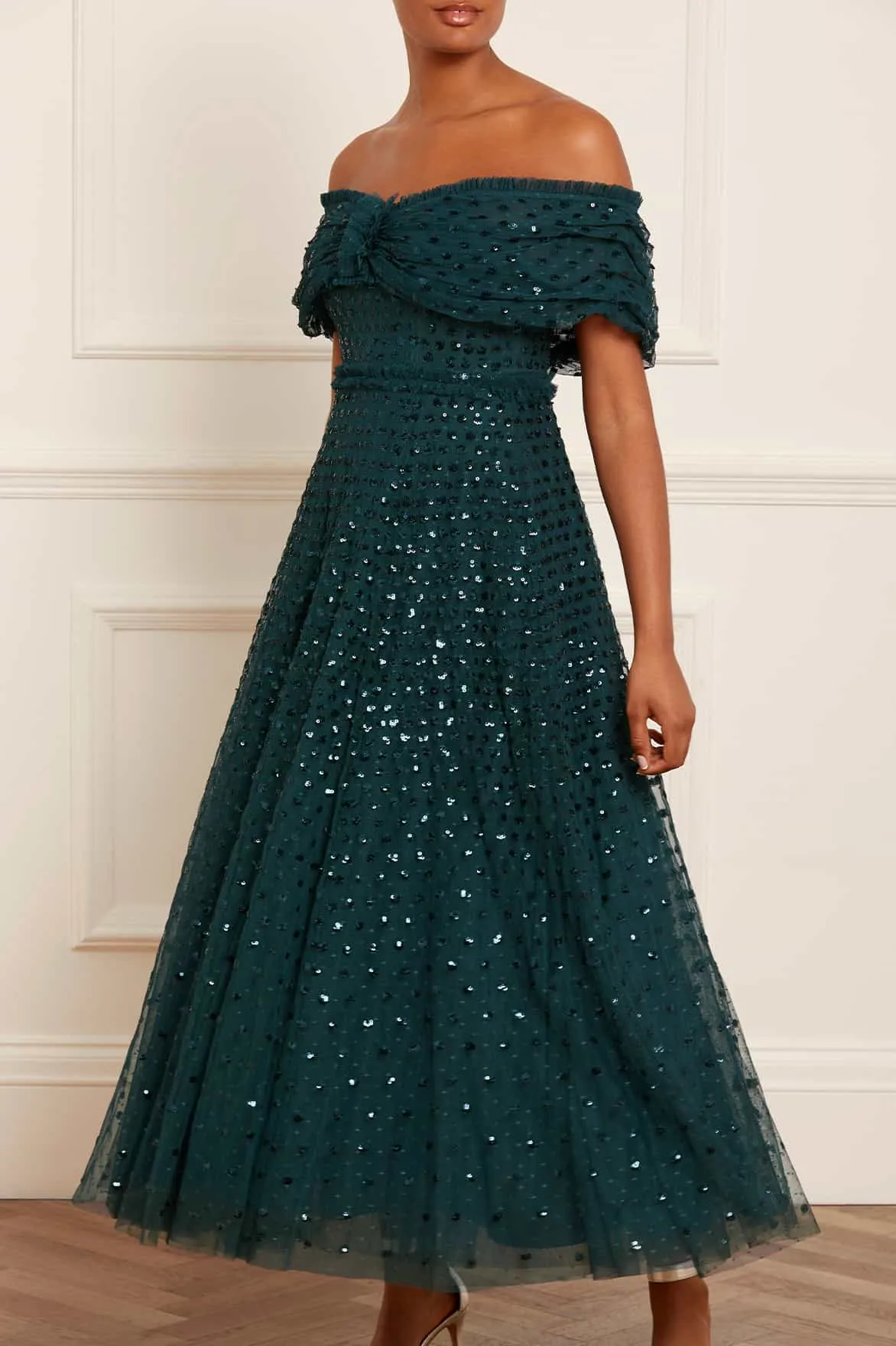 Grace Off-Shoulder Ankle Gown