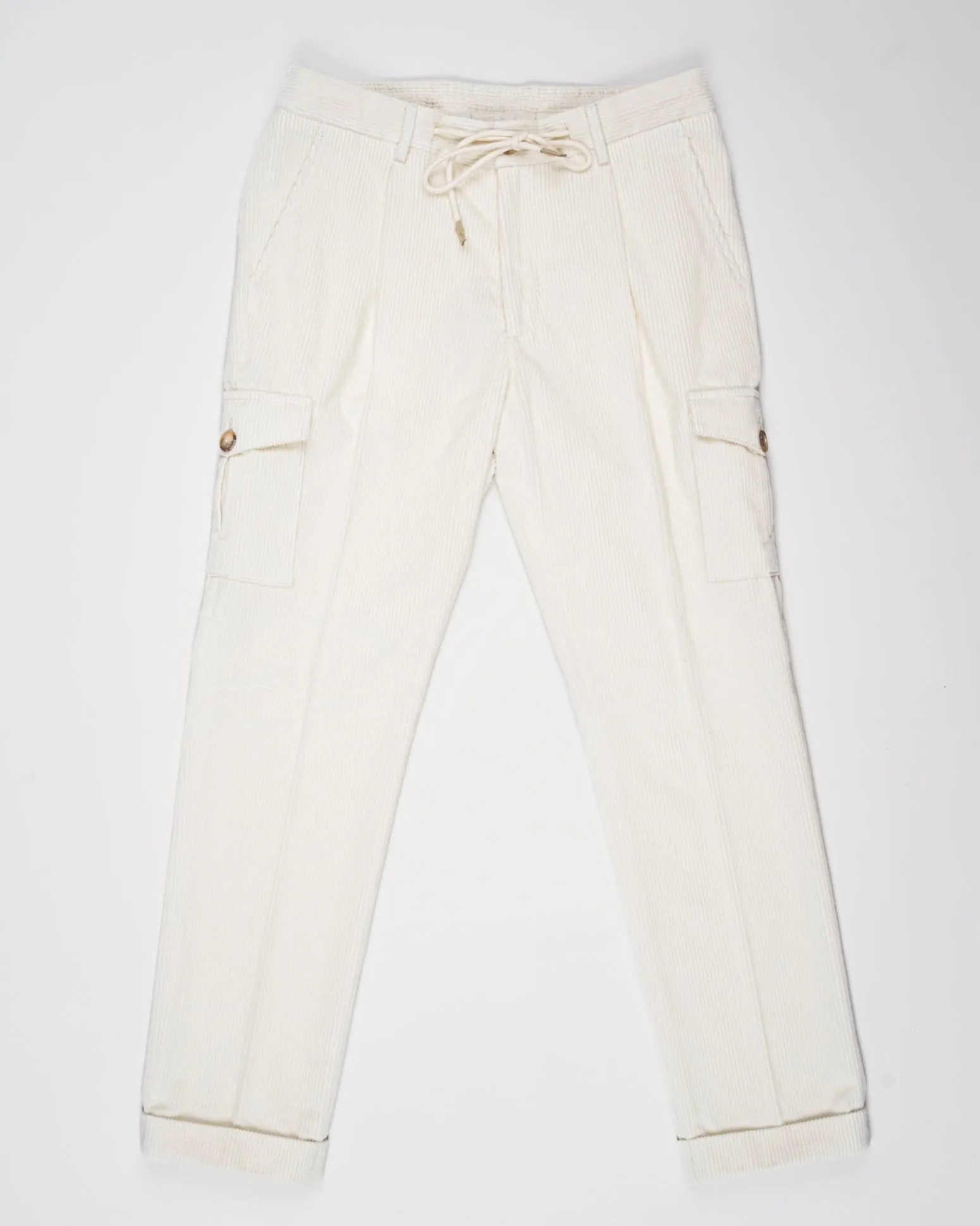 Gran Sasso Corduroy Cargo Pants / Off White