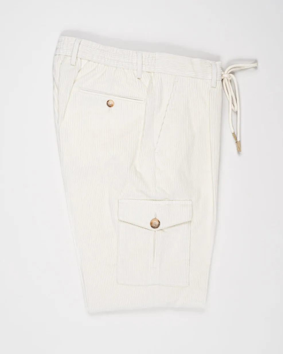 Gran Sasso Corduroy Cargo Pants / Off White