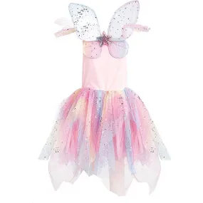 Great Pretenders Rainbow Fairy Dress & Wings Costume