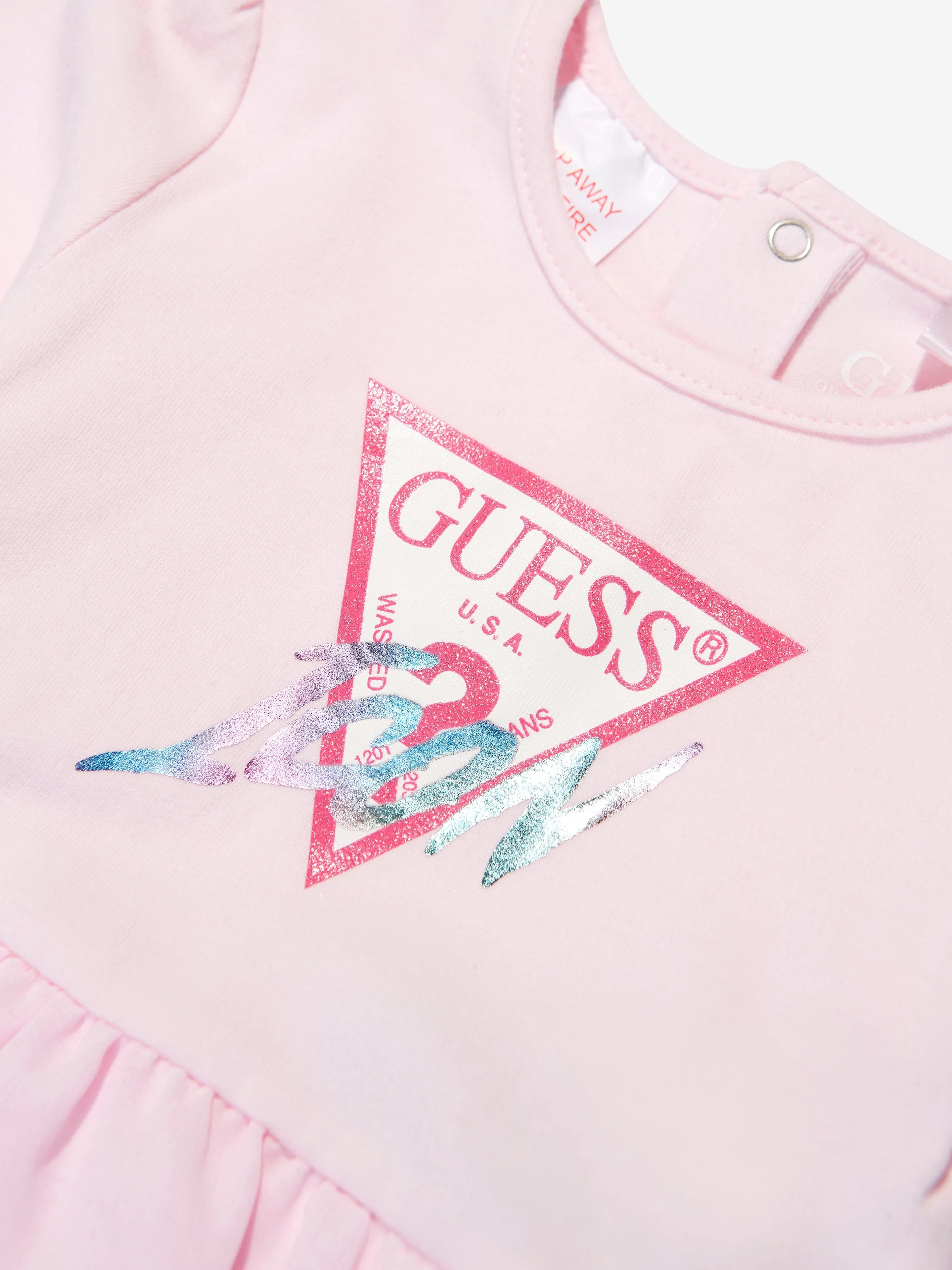 Guess Baby Girls Bodysuit Dress in Pink