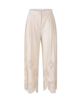 Guipure Trim Voile Pants