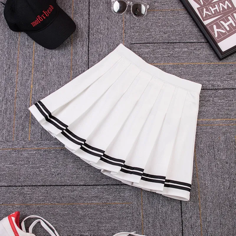 High Waist Pleated Skirt