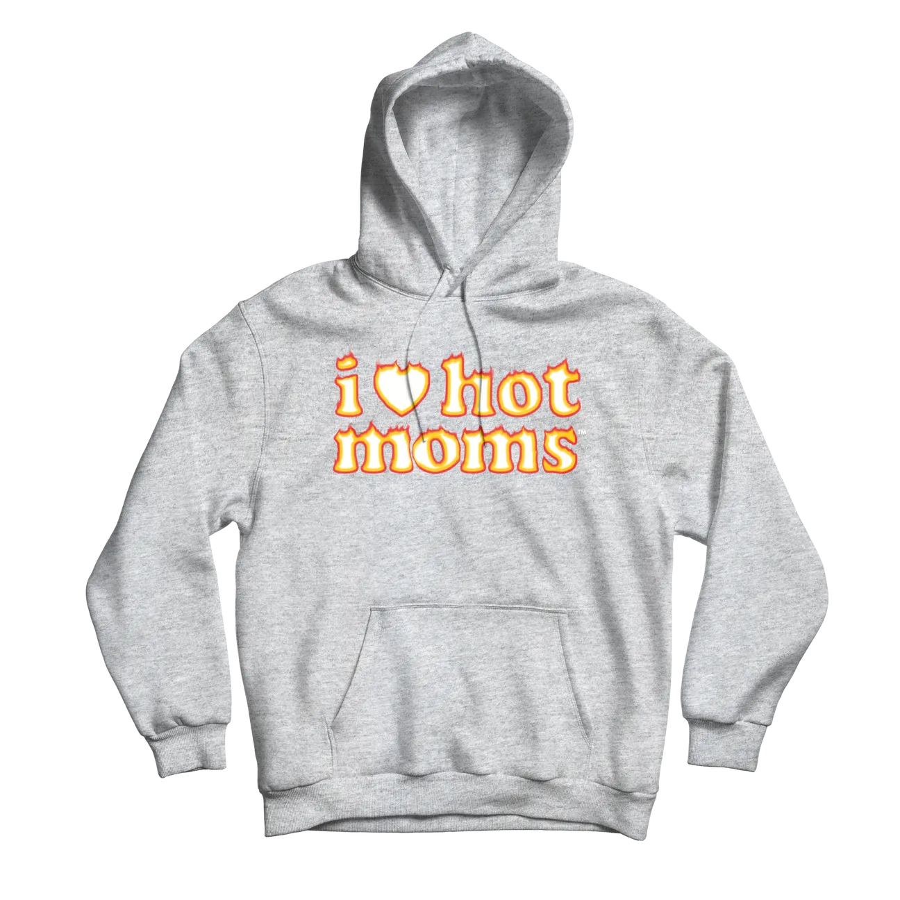 I Heart Hot Moms Flame Grey Hoodie