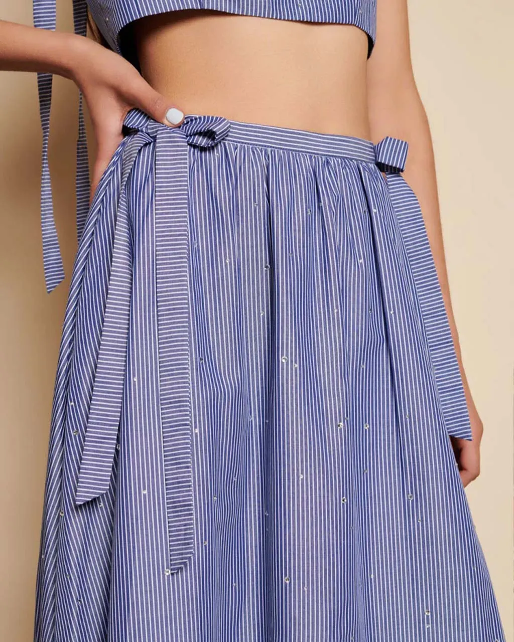 Ivy Stripe Midi Skirt