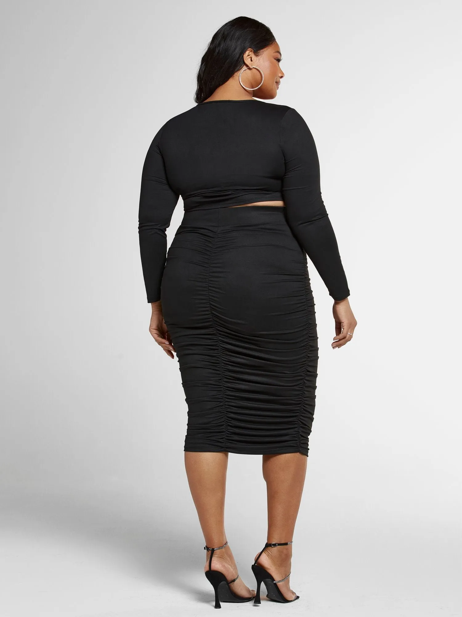 Justine Ruched Pencil Skirt