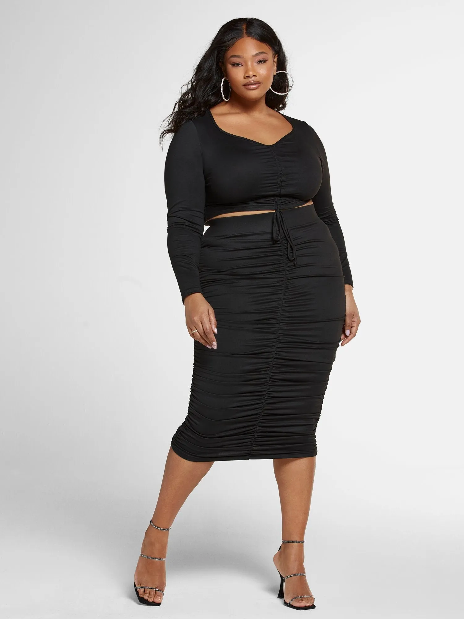 Justine Ruched Pencil Skirt