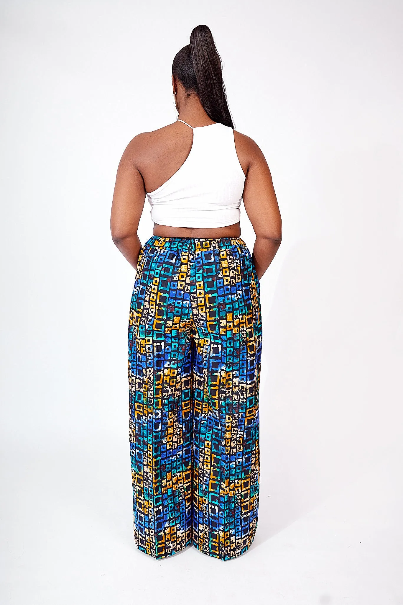 KAYIN AFRICAN PRINT WIDE LEG PANTS