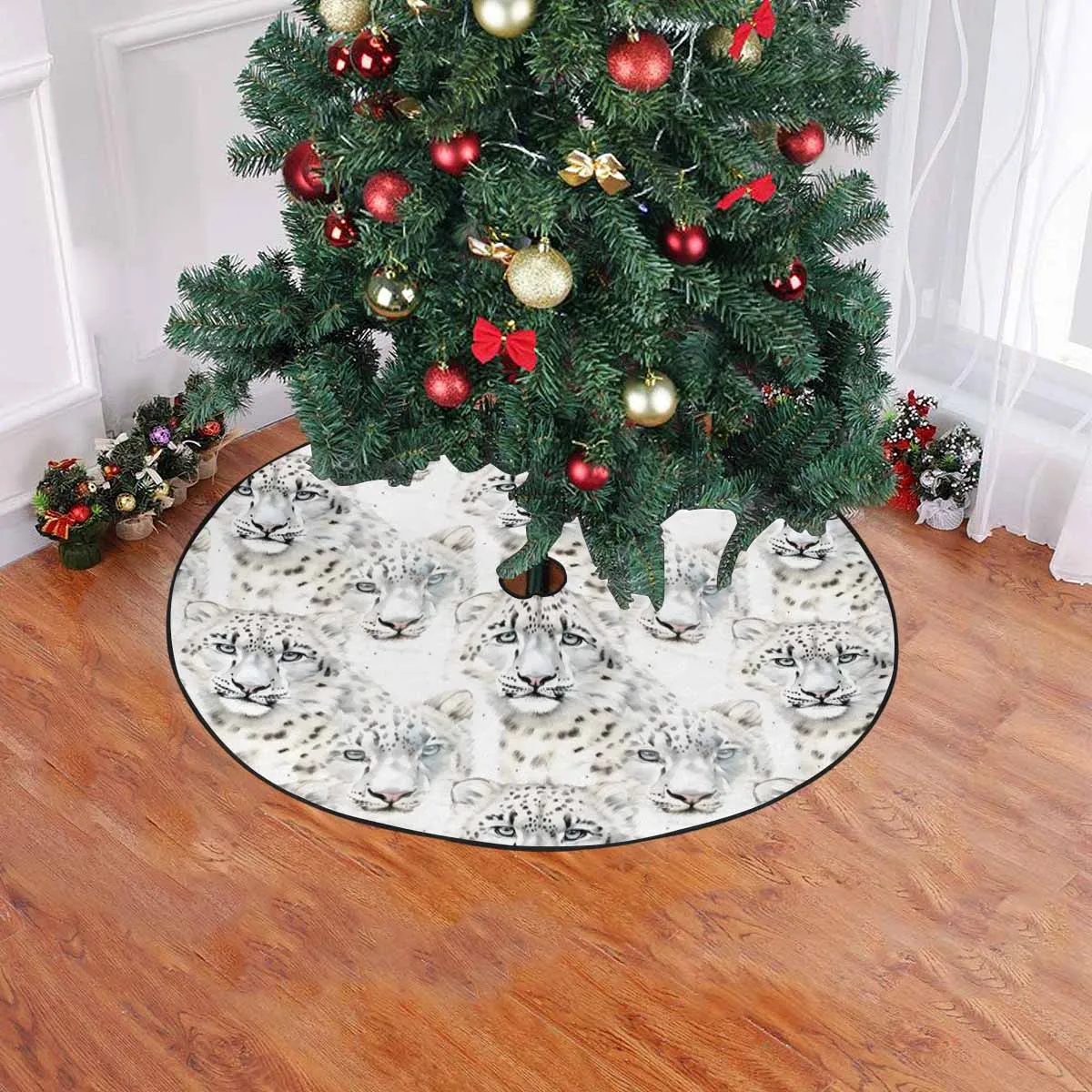 Leopard  Christmas Tree Skirt