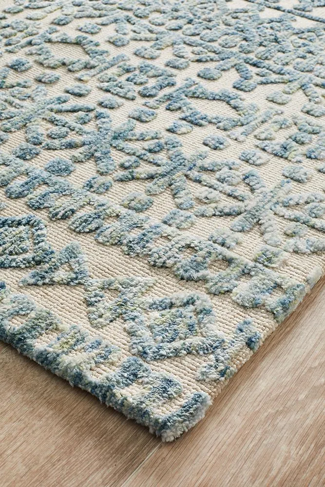 Levi Scarlett Blue Green Rug