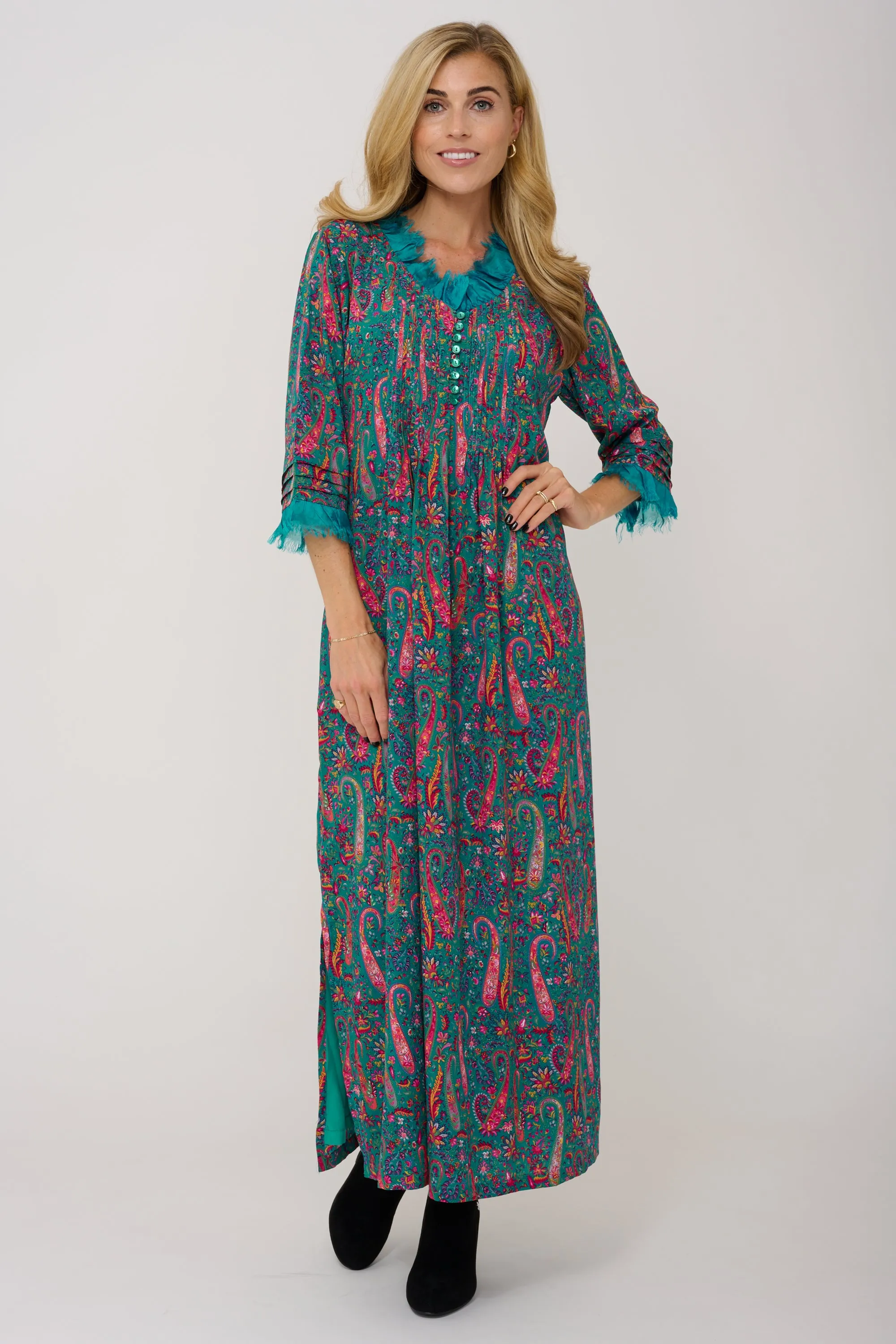 Lola Dress In Peacock Paisley