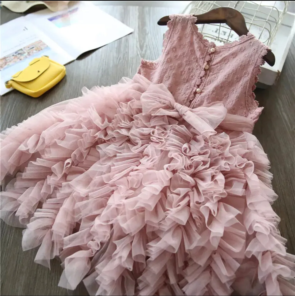 Lulubelle  Layered Tulle Party Dress - Dusty Pink