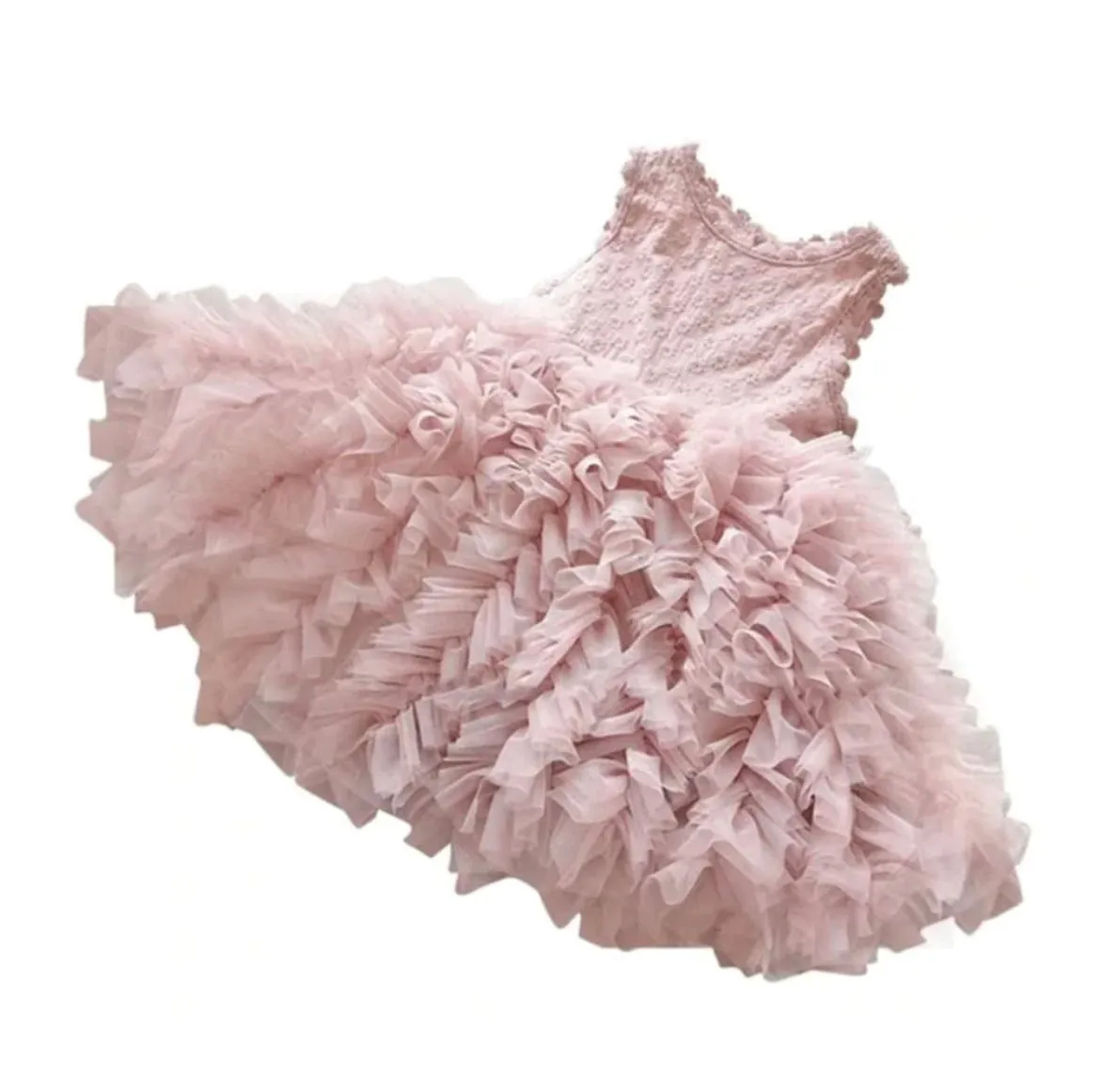 Lulubelle  Layered Tulle Party Dress - Dusty Pink