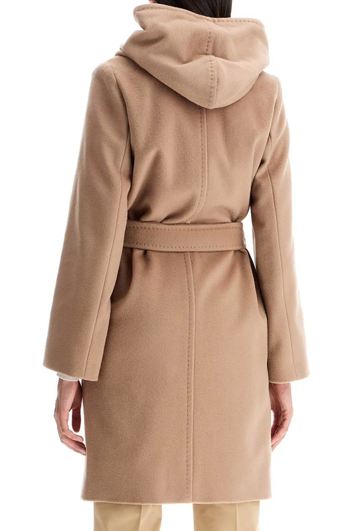 Max Mara Studio Wool Coat With Hooded C