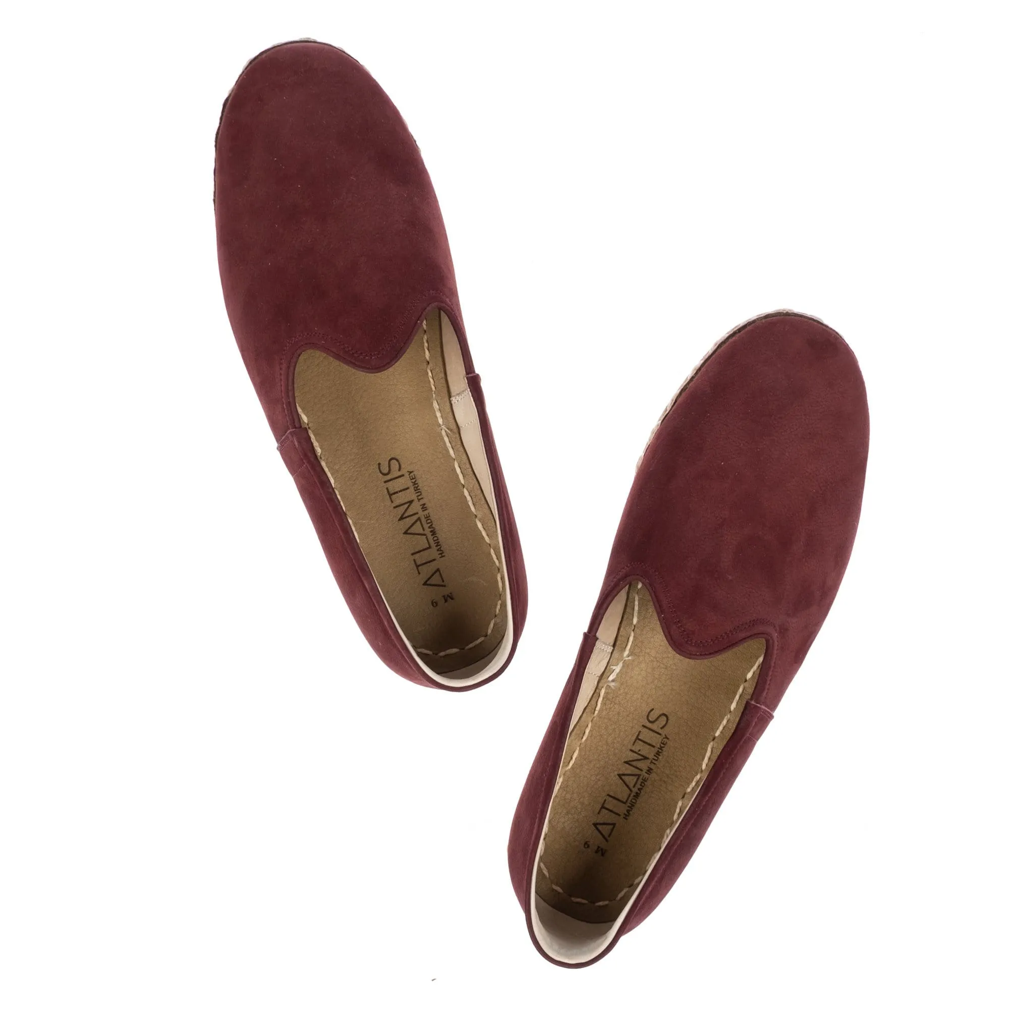 Men's Burgundy Slip On Shoes