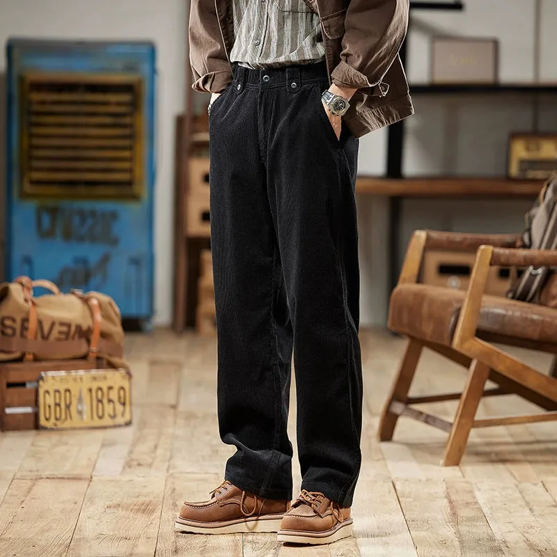 Men's Loose Straight Corduroy Wide-Leg Pants