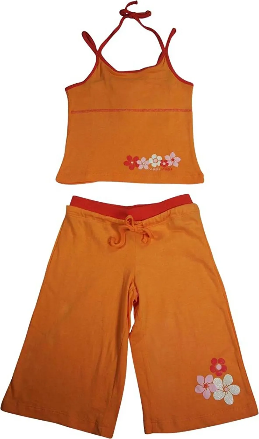 Mishmish - Little Girls 2 Piece Tank Capri Set - 4 Styles - 100% Cotton - 30 Day Guarantee