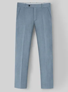 Napolean Stretch Light Blue Wool Pants