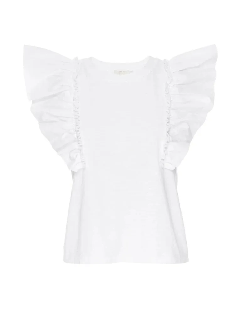 Nation LTD - Para Boxy Tee in Optic White