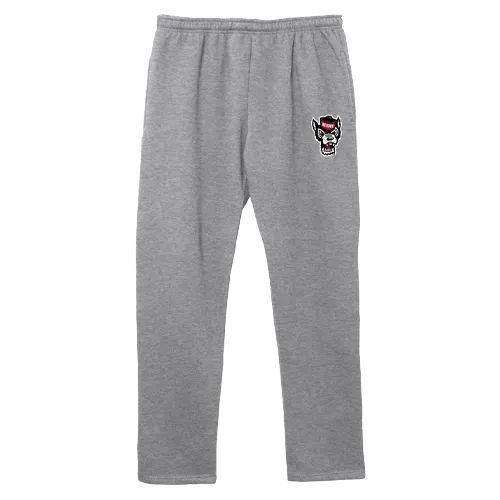 NC State Wolfpack Heather Grey Wolfhead Benchmark Sweatpants