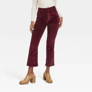 New - Universal Thread Women's High-Rise Bootcut Jeans Cropped Corduroy Pants Stretchy