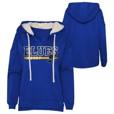 NHL St. Louis Blues Girls' Long Sleeve Poly Fleece Hoodie: Cozy Team Style