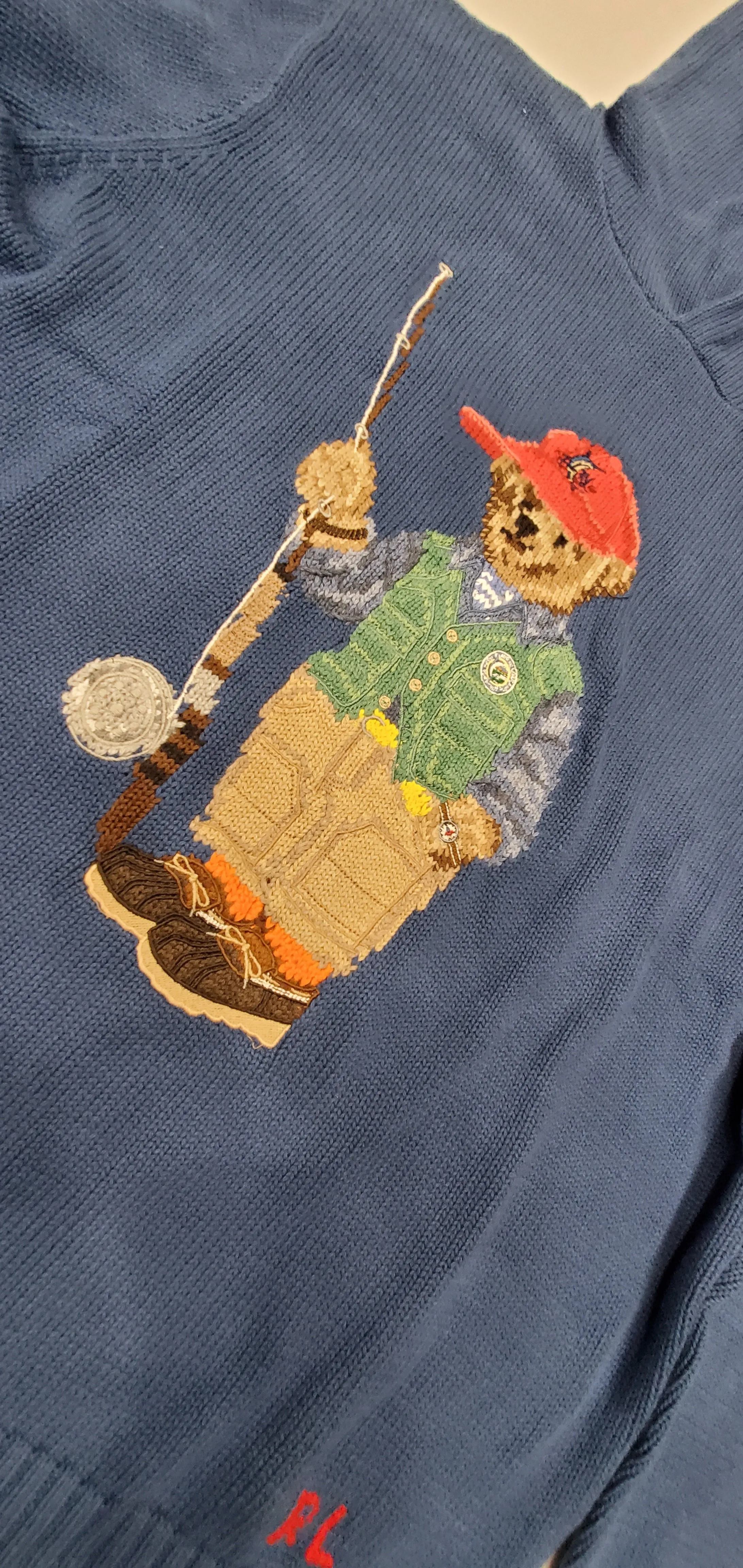 Nwt Polo Ralph Lauren Fishing Bear Teddy Bear Sweater