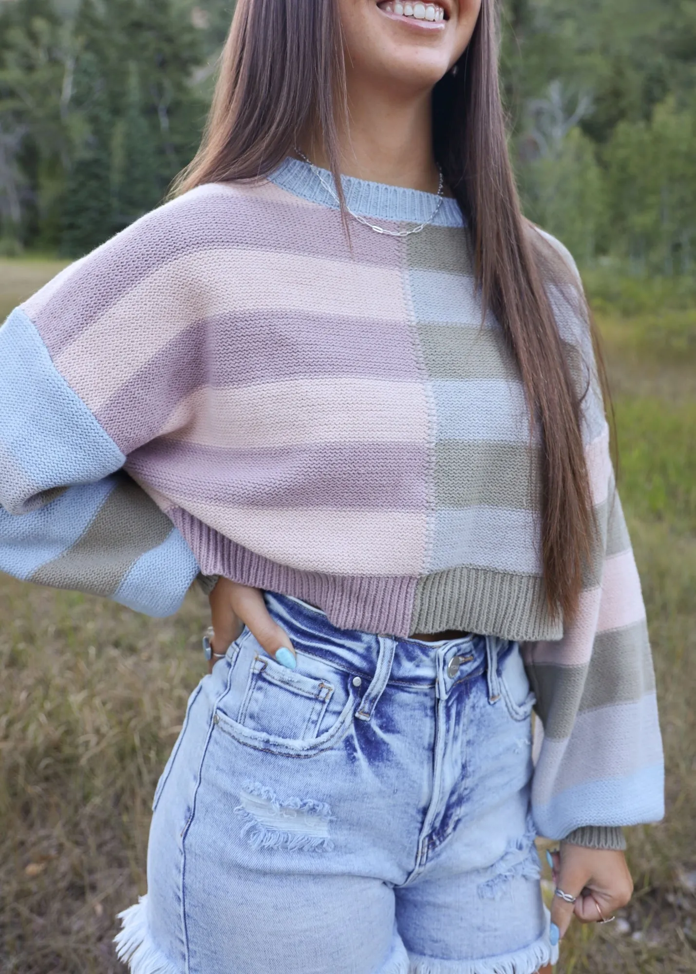 Off the Block Sweater in Pastel