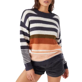 O'Neill Women's Billie Stripe Mock Neck Oversized Sweater