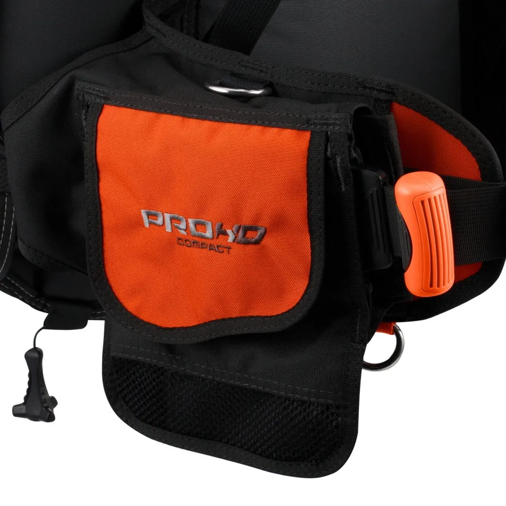 Open Box Aqua Lung Pro HD Scuba Dive Compact BCD - Black/Grey/Orange - Small/Medium