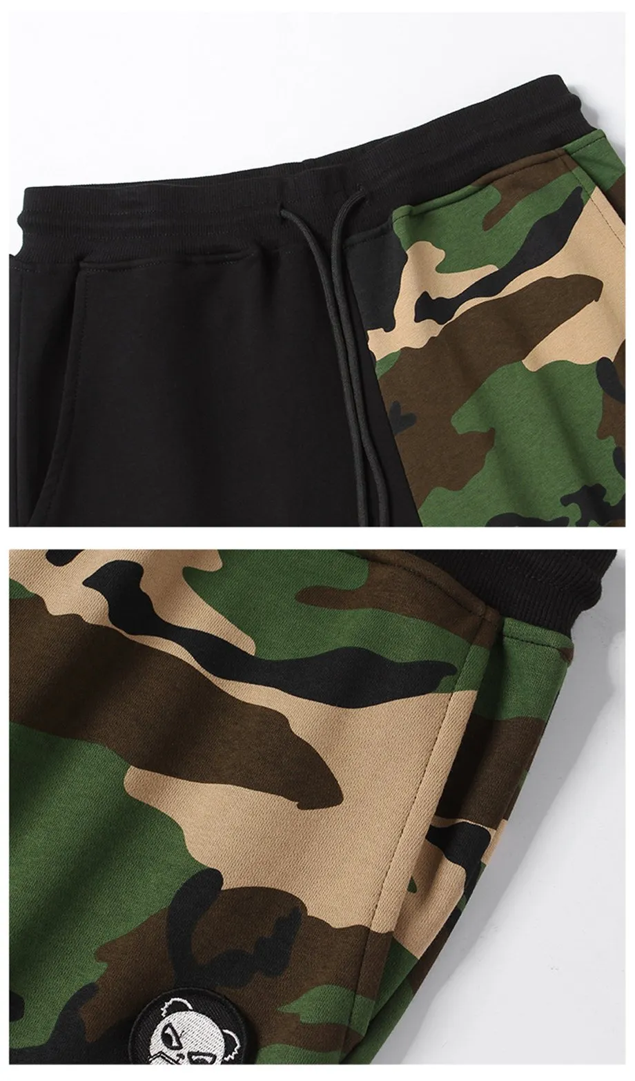 Original Half Black Half Camo Hype Joggers