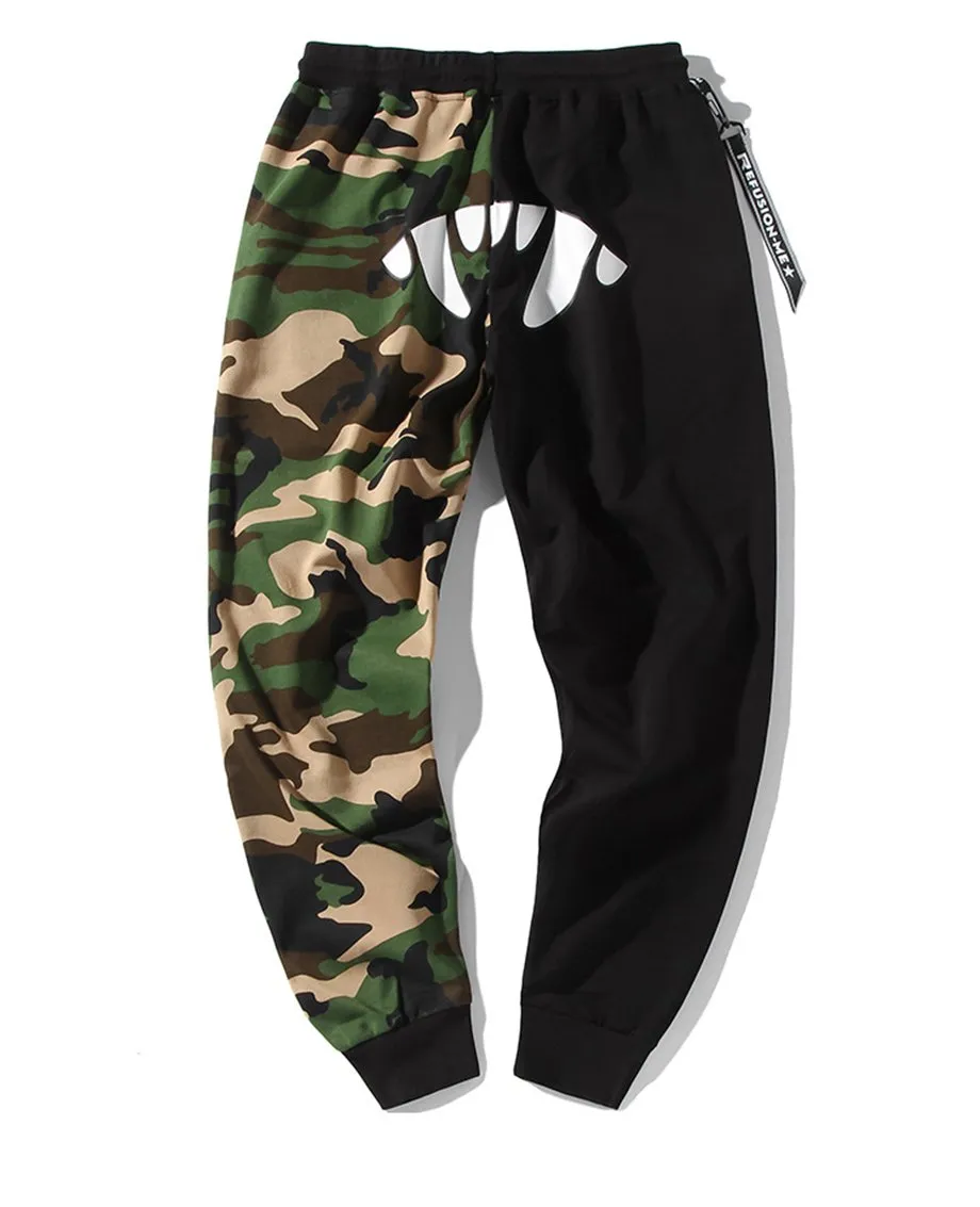 Original Half Black Half Camo Hype Joggers