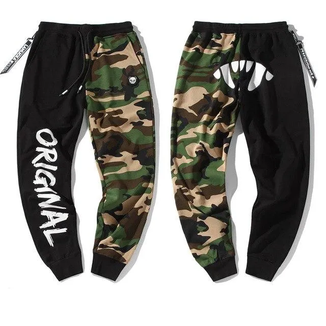 Original Half Black Half Camo Hype Joggers