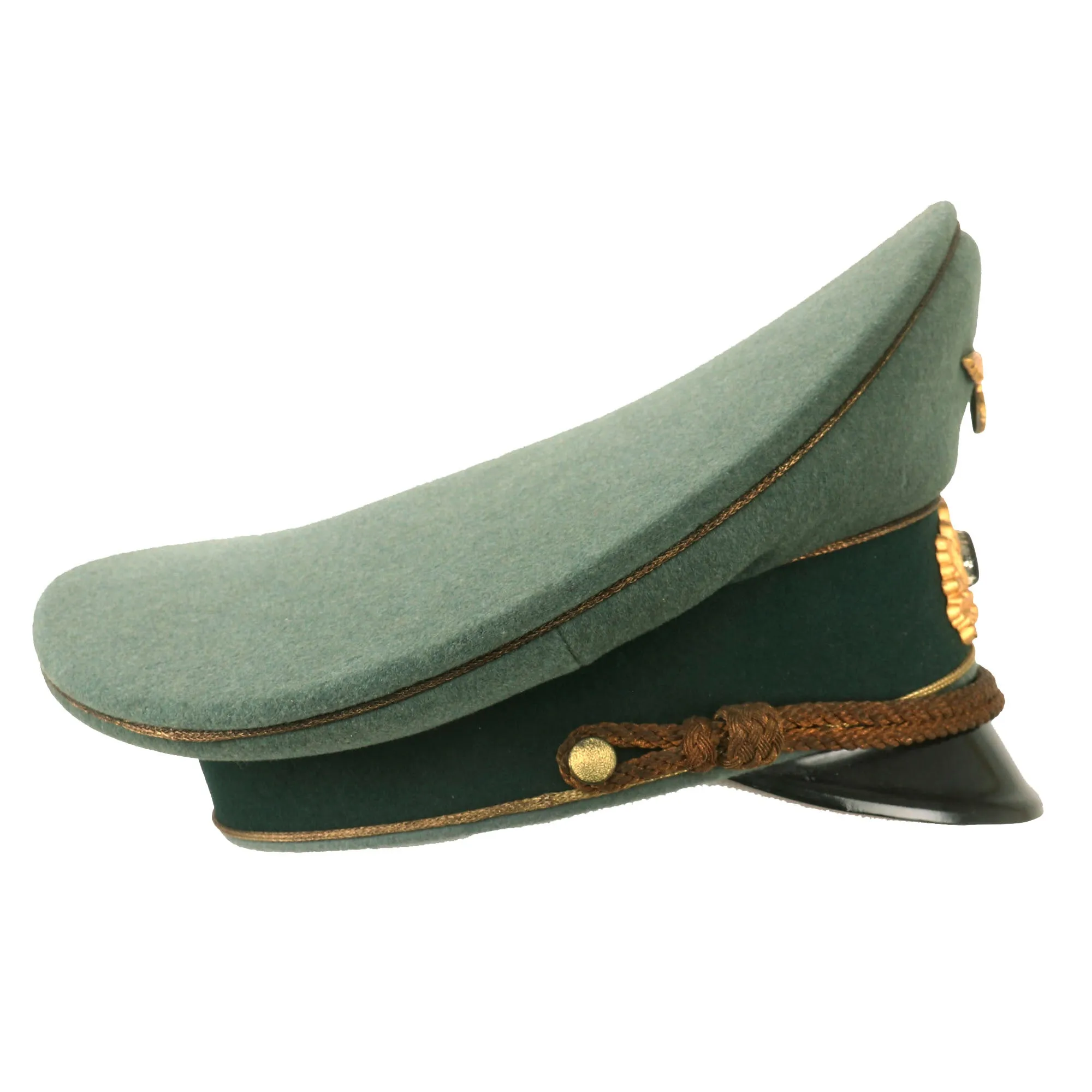 Original Magnificent Rare German WWII General Officer's Schirmmütze Visor Cap by EREL in size 58cm - Double Marked - Formerly Part of the A.A.F. Tank Museum