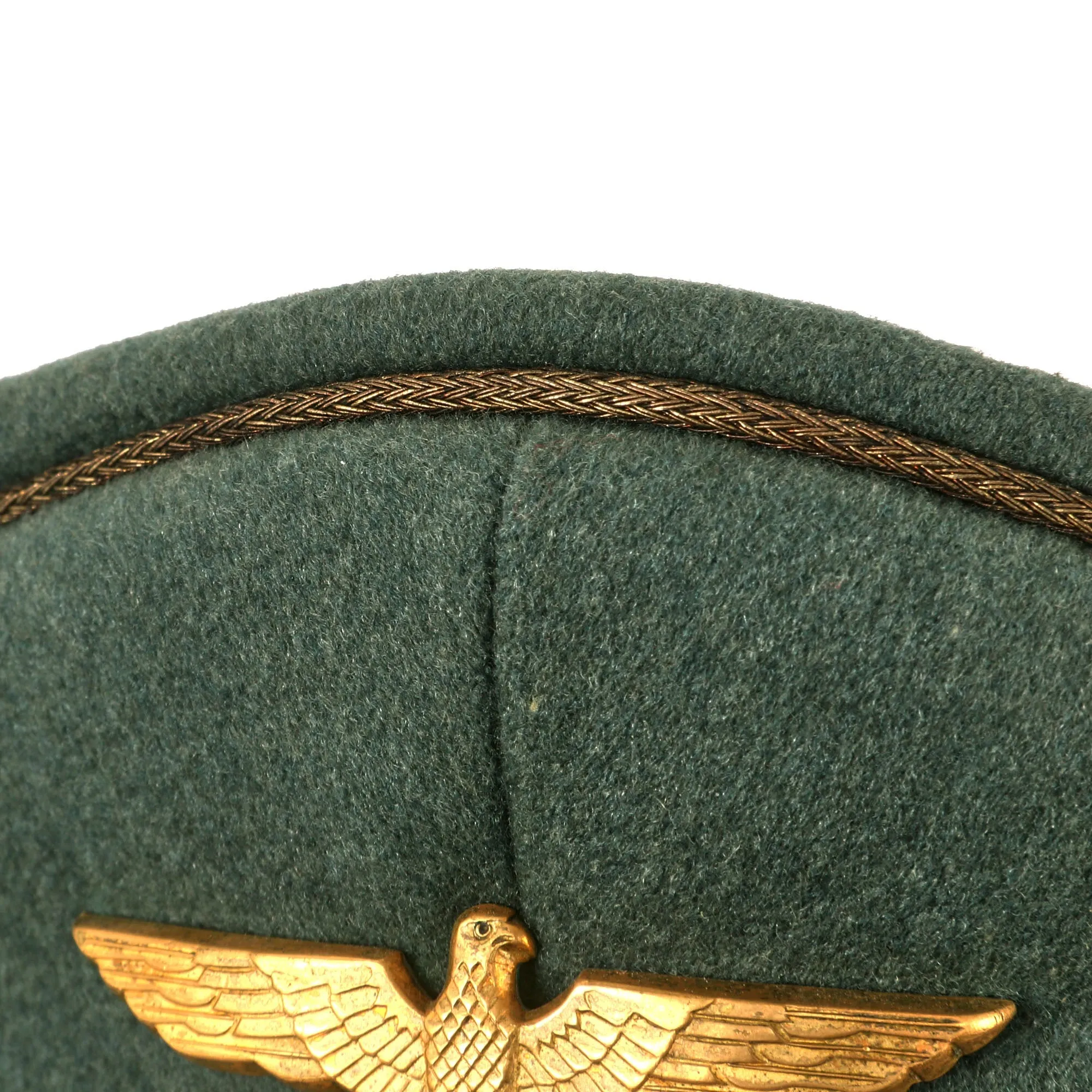 Original Magnificent Rare German WWII General Officer's Schirmmütze Visor Cap by EREL in size 58cm - Double Marked - Formerly Part of the A.A.F. Tank Museum