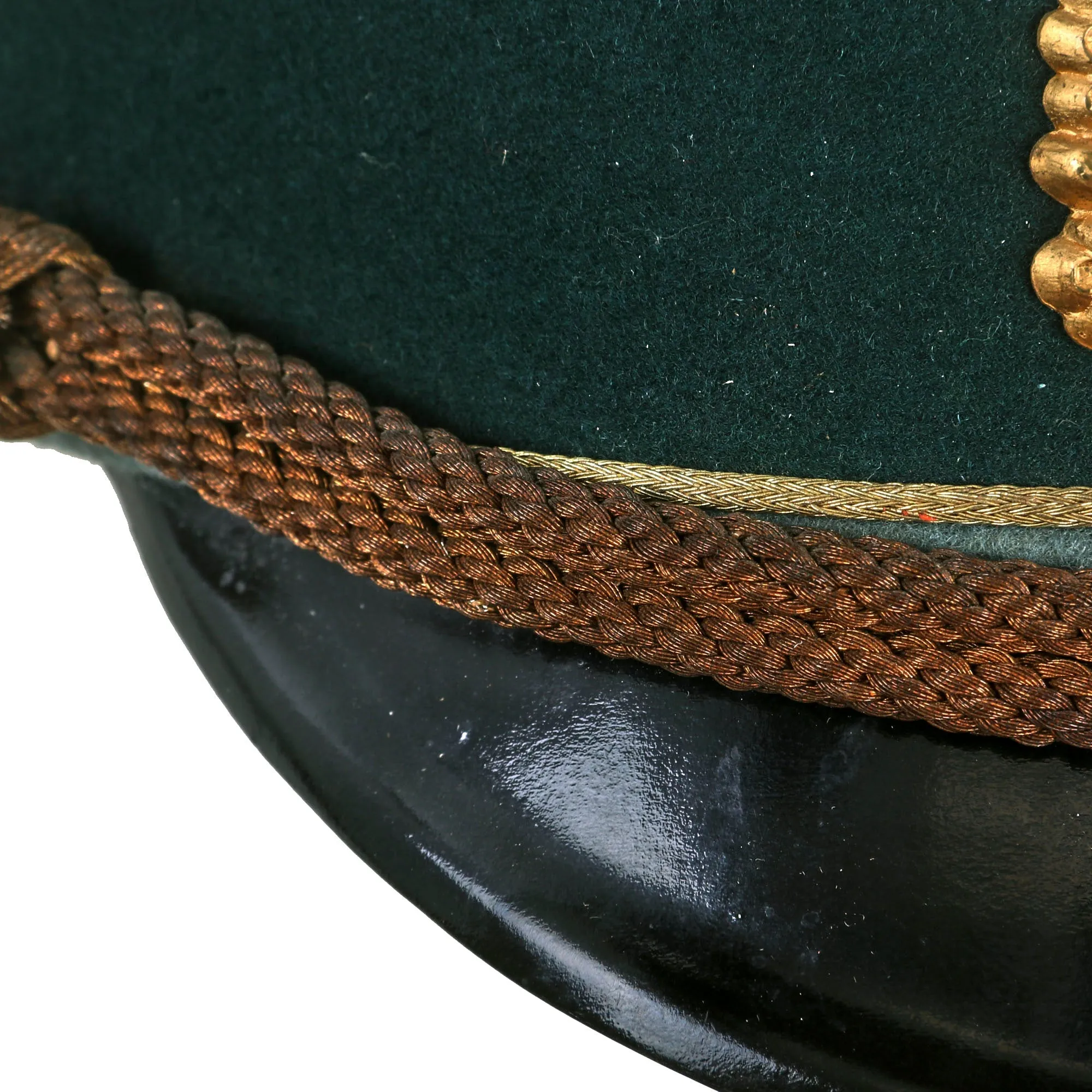 Original Magnificent Rare German WWII General Officer's Schirmmütze Visor Cap by EREL in size 58cm - Double Marked - Formerly Part of the A.A.F. Tank Museum