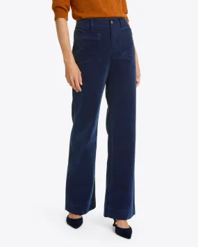 Patch Pocket Corduroy Wide Leg Pant