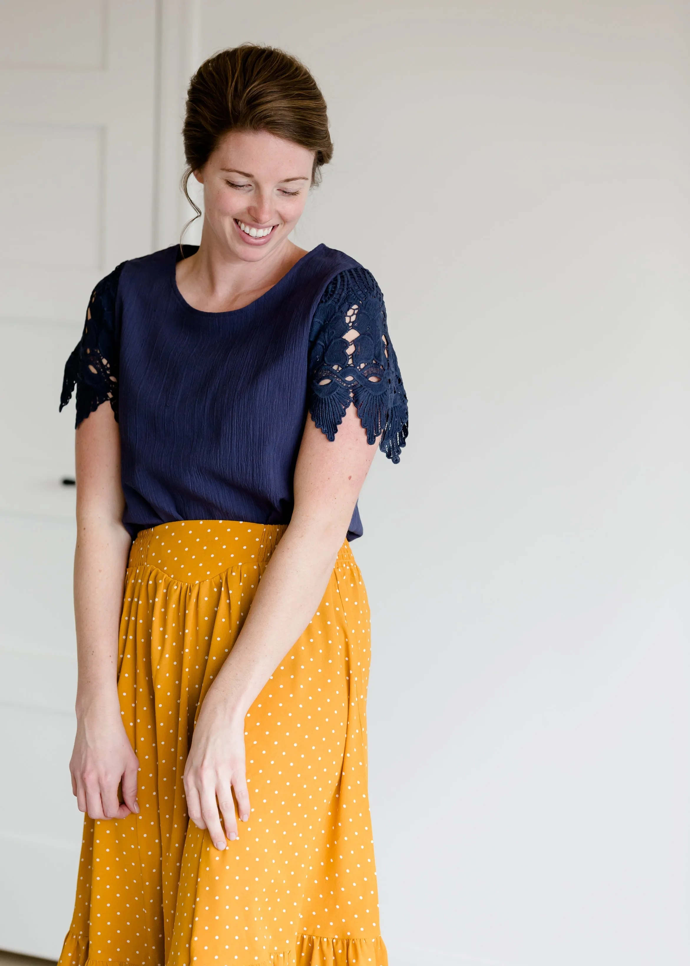 Polka Dot High Waist Ruffle Maxi Skirt - FINAL SALE