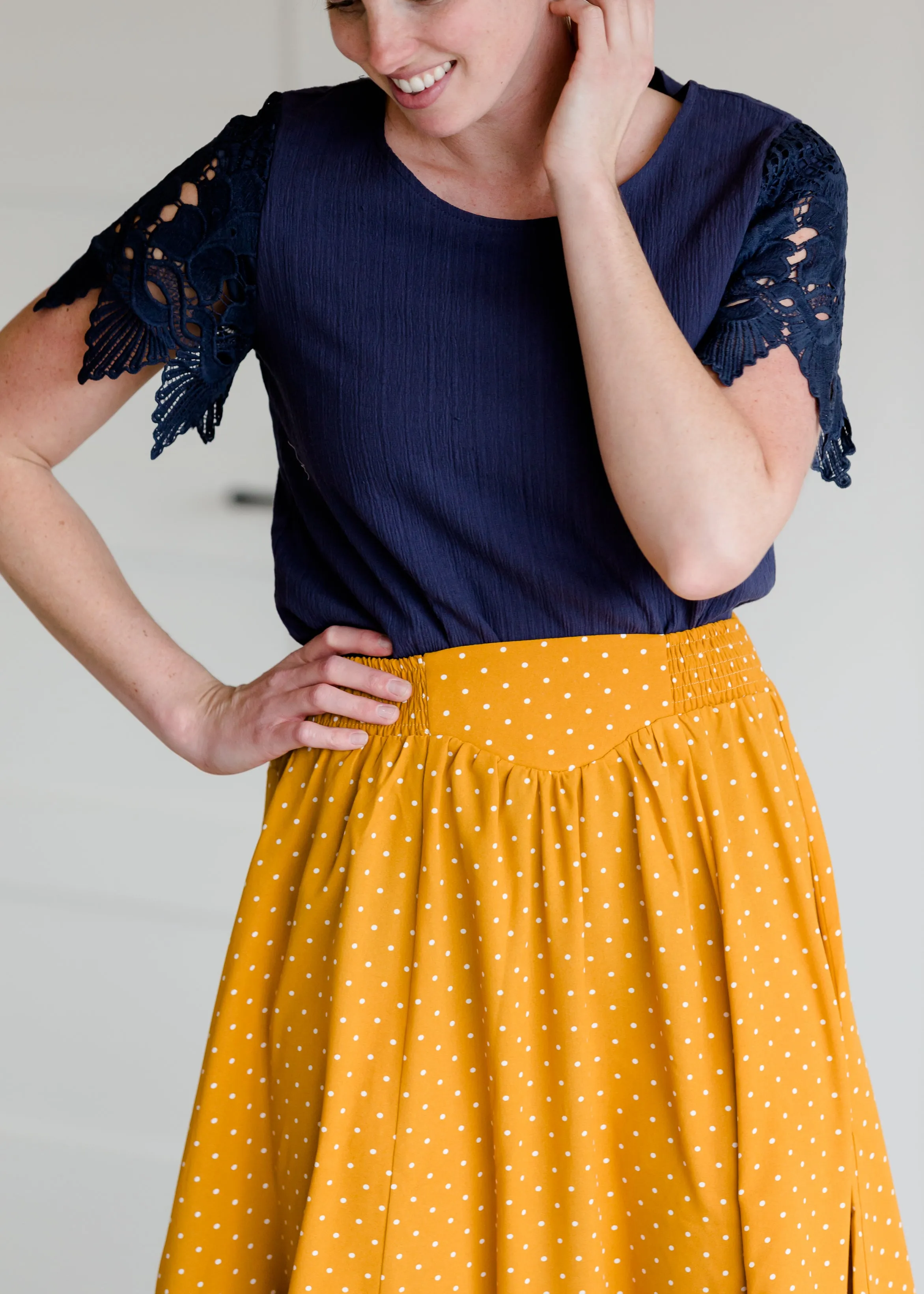 Polka Dot High Waist Ruffle Maxi Skirt - FINAL SALE