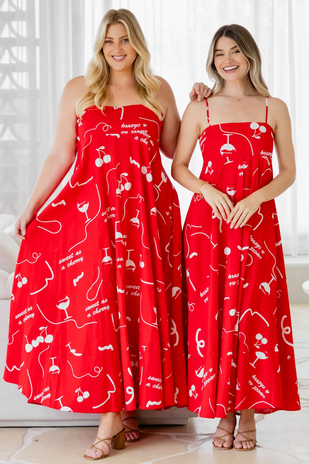 Portafino Maxi Dress Sweet Cherry Print