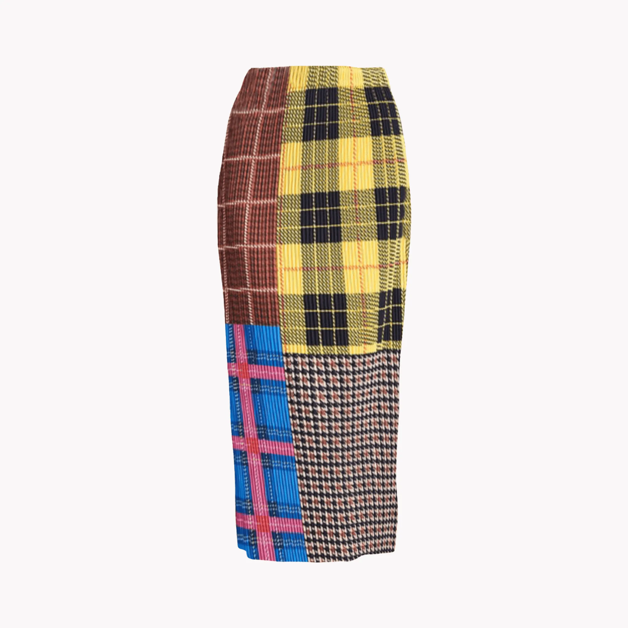 Pre Order:  Pleated Plaid Pencil Skirt - @angelleslife