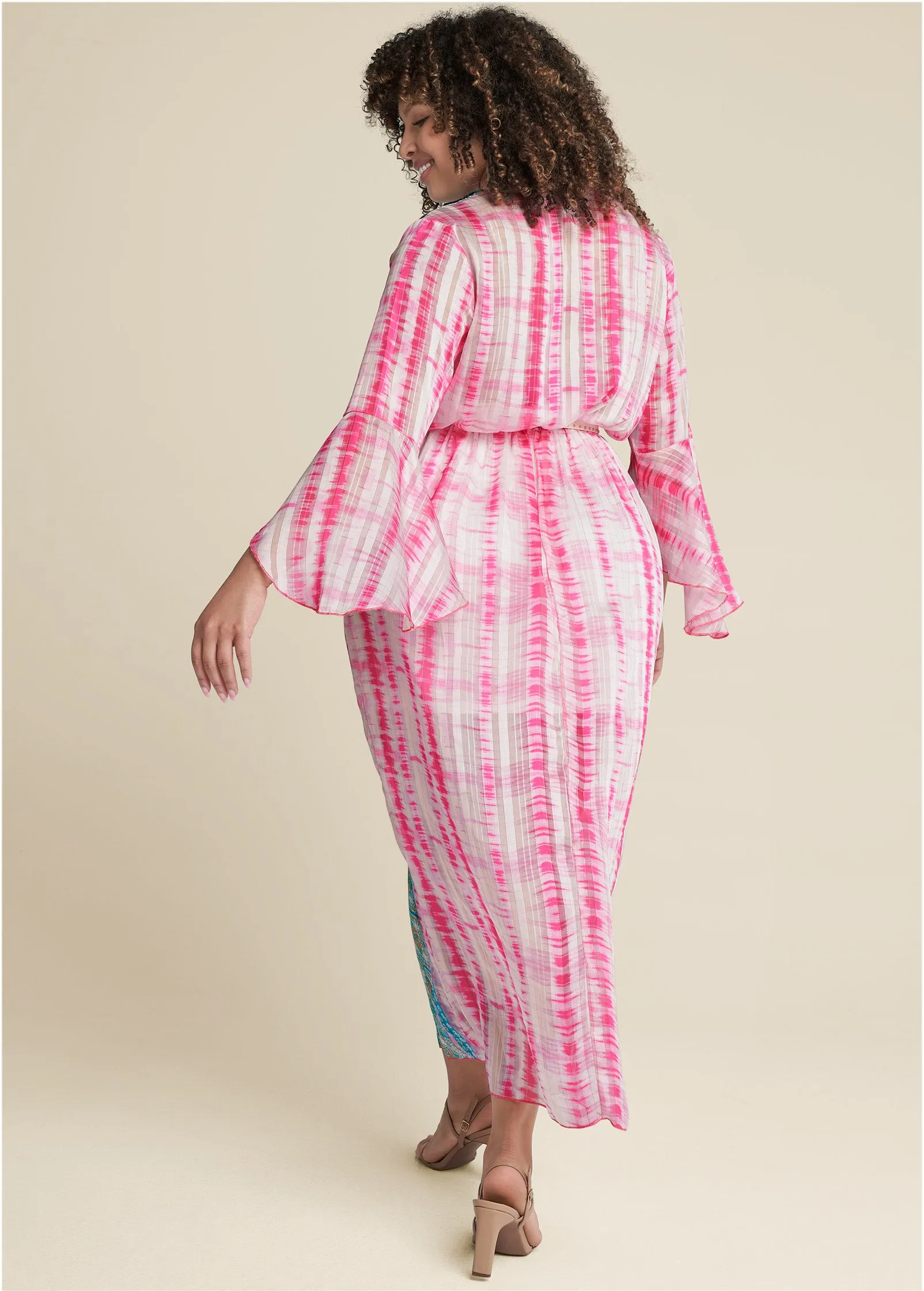 Printed Maxi Dress - Pink Multi