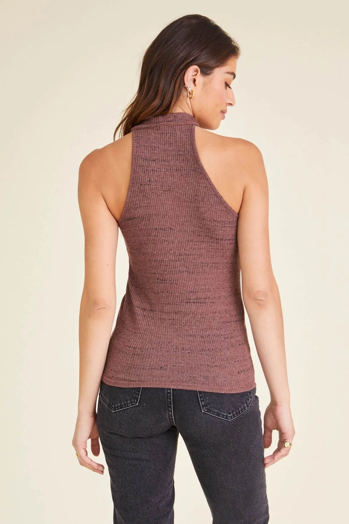 Project Social T Marling Mock Neck Tank