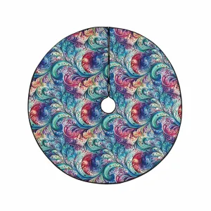 Rainbow Paisley  Christmas Tree Skirt