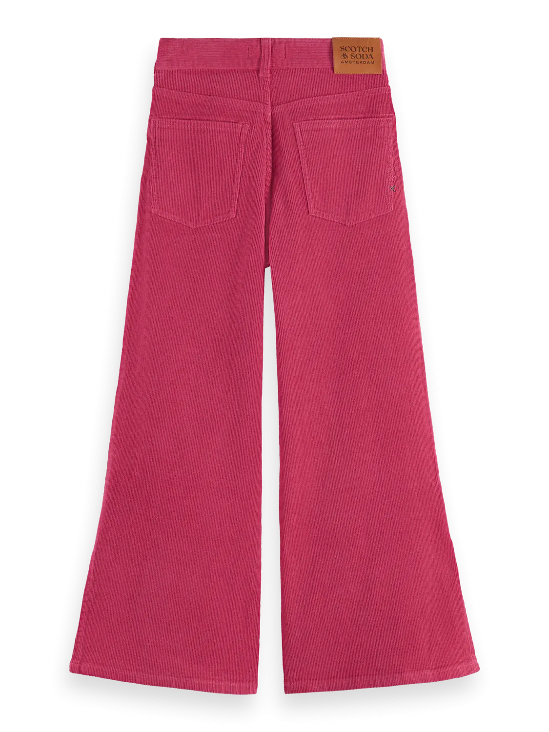 Raspberry Wide Leg Corduroy Pants