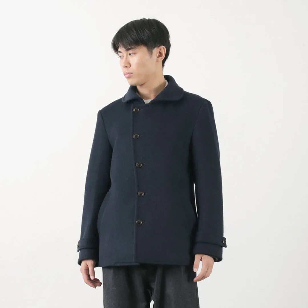 RE MADE IN TOKYO JAPAN / Wool Melton Stand Collar Pea Coat