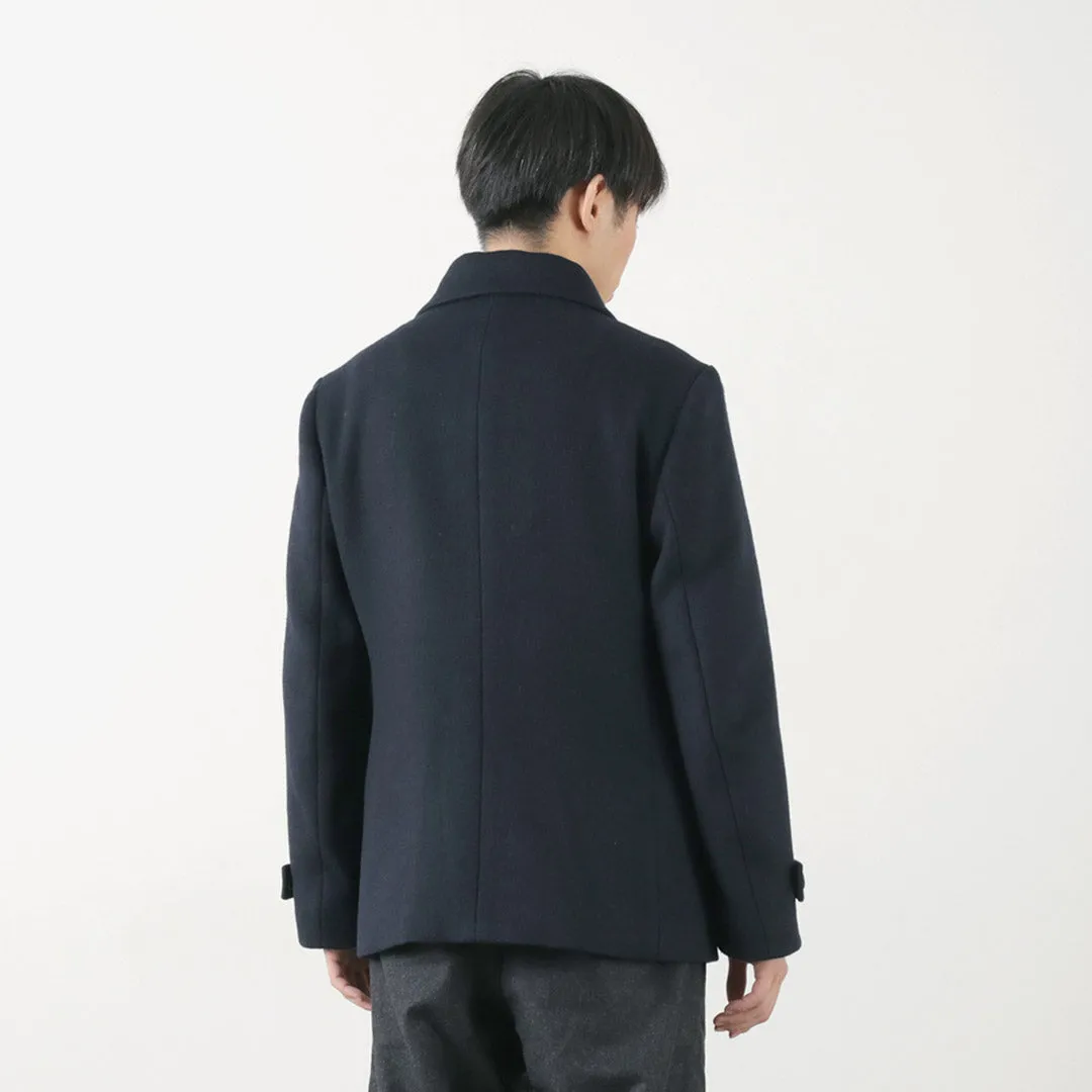 RE MADE IN TOKYO JAPAN / Wool Melton Stand Collar Pea Coat