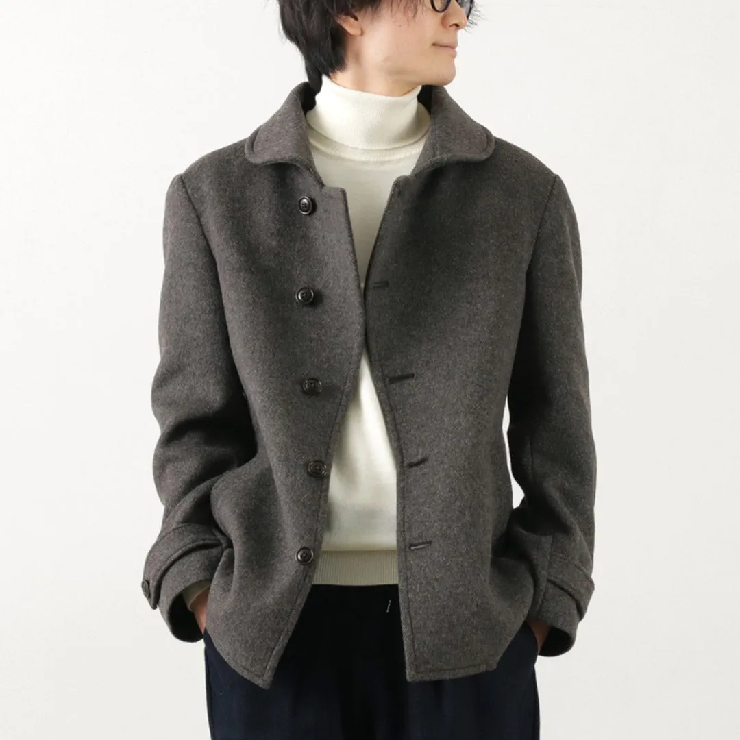 RE MADE IN TOKYO JAPAN / Wool Melton Stand Collar Pea Coat