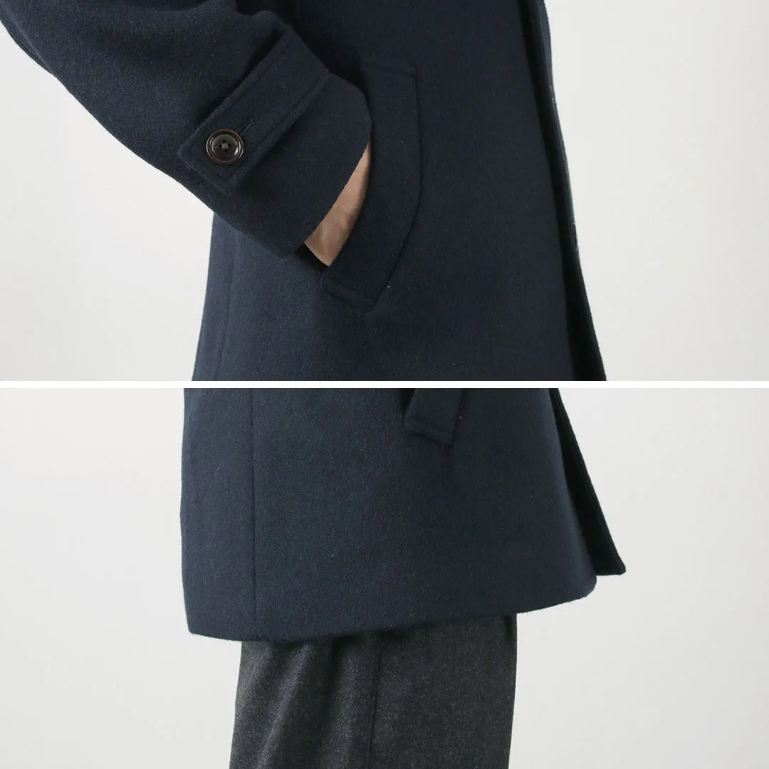 RE MADE IN TOKYO JAPAN / Wool Melton Stand Collar Pea Coat