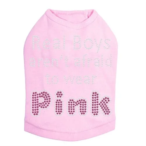 Real Boys Aren't Afraid to Wear Pink Rhinestone Tank - Many Colors